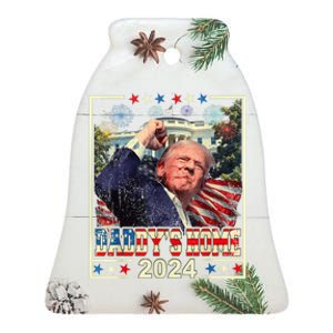 Trump 2024 Take America Back DaddyS Home Ceramic Bell Ornament