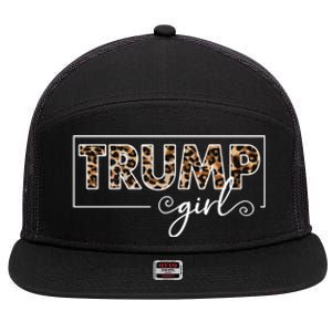 Trump 2020 Trump Leopard Pattern Gift 7 Panel Mesh Trucker Snapback Hat