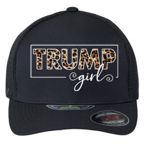 Trump 2020 Trump Leopard Pattern Gift Flexfit Unipanel Trucker Cap