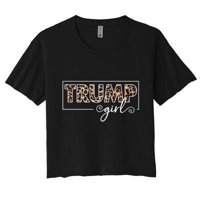Trump 2020 Trump Leopard Pattern Gift Crop Top