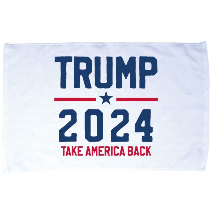 Trump 2024 Take America Back Conservative Republican Microfiber Hand Towel