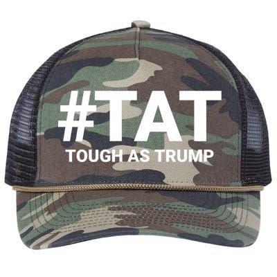 Trump 2024 Tough As Trump Tat Pa Rally 2024 Save Our Republic Usa Flag Retro Rope Trucker Hat Cap