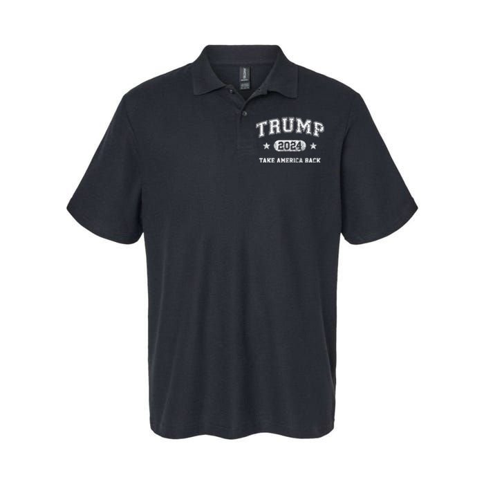 Trump 2024 Take America Back Softstyle Adult Sport Polo