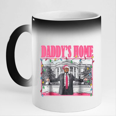 Trump 2024 Take America Back Daddys Home Christmas 11oz Black Color Changing Mug