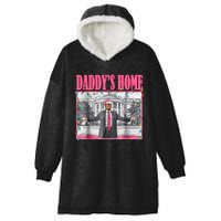 Trump 2024 Take America Back Daddys Home Christmas Hooded Wearable Blanket