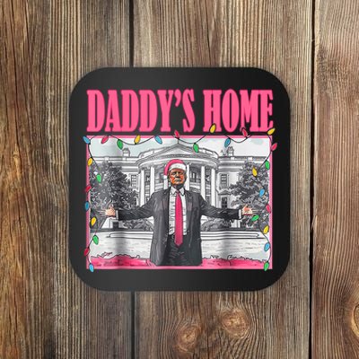 Trump 2024 Take America Back Daddys Home Christmas Coaster