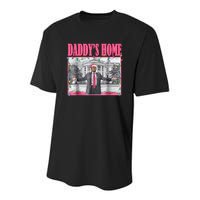 Trump 2024 Take America Back Daddys Home Christmas Youth Performance Sprint T-Shirt