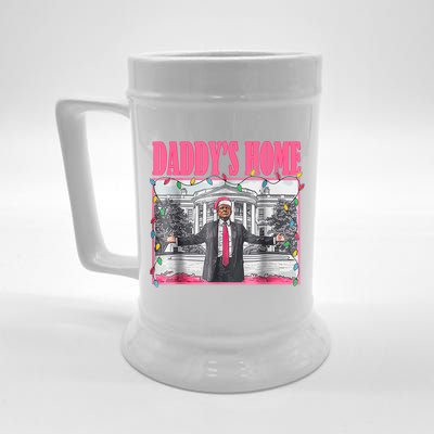 Trump 2024 Take America Back Daddys Home Christmas Beer Stein