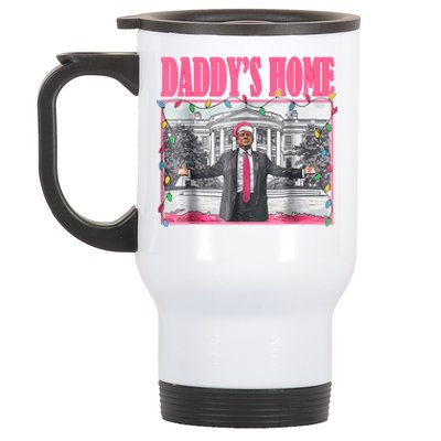 Trump 2024 Take America Back Daddys Home Christmas Stainless Steel Travel Mug