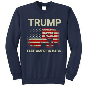 Trump 2024 Take America Back American Flag Sweatshirt