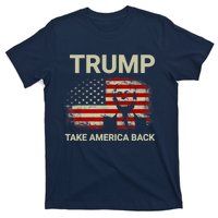 Trump 2024 Take America Back American Flag T-Shirt