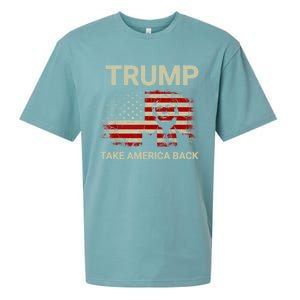 Trump 2024 Take America Back American Flag Sueded Cloud Jersey T-Shirt