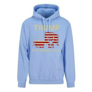 Trump 2024 Take America Back American Flag Unisex Surf Hoodie