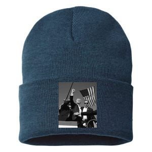 Trump 2024 This Is The Most Badass Picture In History Sustainable Knit Beanie