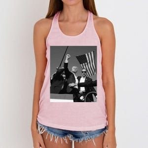 Trump 2024 This Is The Most Badass Picture In History Women's Knotted Racerback Tank