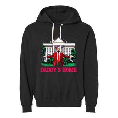 Trump 2024 Take America Back DaddyS Home Christmas Garment-Dyed Fleece Hoodie