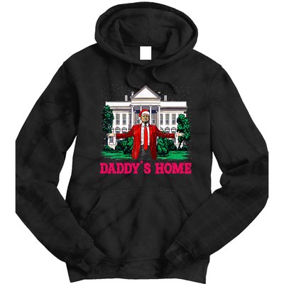 Trump 2024 Take America Back DaddyS Home Christmas Tie Dye Hoodie