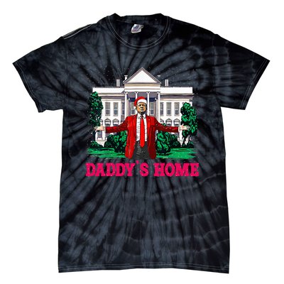 Trump 2024 Take America Back DaddyS Home Christmas Tie-Dye T-Shirt