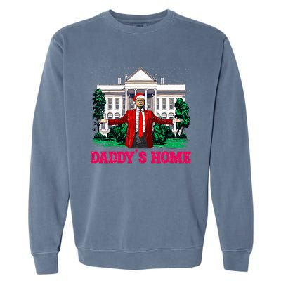 Trump 2024 Take America Back DaddyS Home Christmas Garment-Dyed Sweatshirt