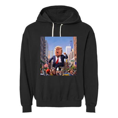 Trump 2024 Take America Back DaddyS Home Garment-Dyed Fleece Hoodie