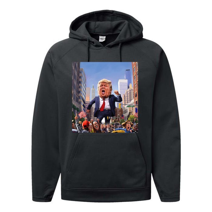 Trump 2024 Take America Back DaddyS Home Performance Fleece Hoodie