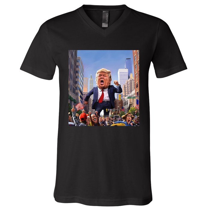 Trump 2024 Take America Back DaddyS Home V-Neck T-Shirt