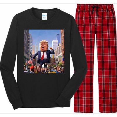 Trump 2024 Take America Back DaddyS Home Long Sleeve Pajama Set