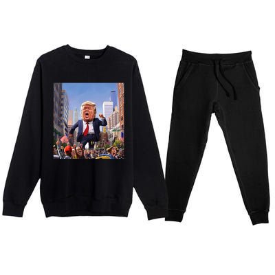 Trump 2024 Take America Back DaddyS Home Premium Crewneck Sweatsuit Set