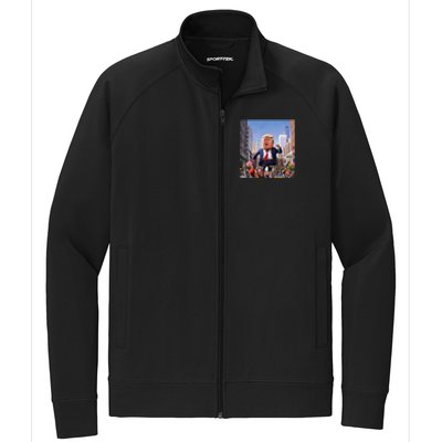 Trump 2024 Take America Back DaddyS Home Stretch Full-Zip Cadet Jacket