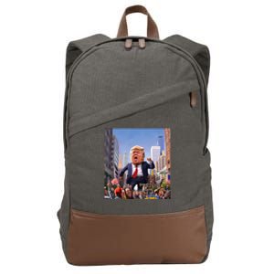 Trump 2024 Take America Back DaddyS Home Cotton Canvas Backpack