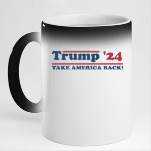 Trump 2024 Take America Back 11oz Black Color Changing Mug