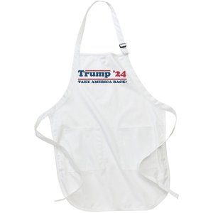 Trump 2024 Take America Back Full-Length Apron With Pockets