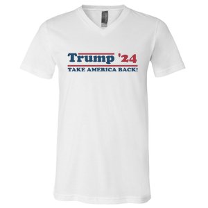 Trump 2024 Take America Back V-Neck T-Shirt