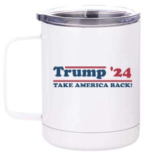 Trump 2024 Take America Back 12 oz Stainless Steel Tumbler Cup