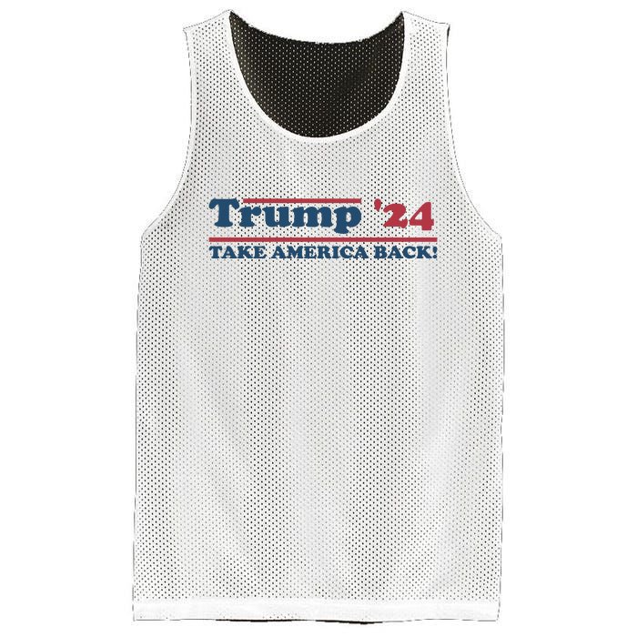 Trump 2024 Take America Back Mesh Reversible Basketball Jersey Tank