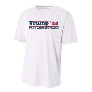 Trump 2024 Take America Back Performance Sprint T-Shirt