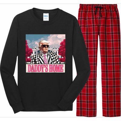 Trump 2024 Take America Back DaddyS Home Trump 2024 Long Sleeve Pajama Set