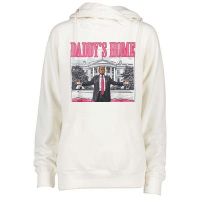 Trump 2024 Take America Back DaddyS Home Trump 2024 Womens Funnel Neck Pullover Hood