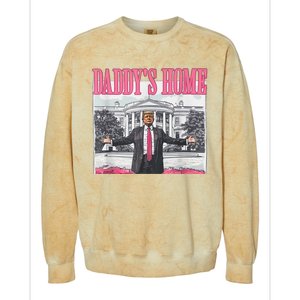 Trump 2024 Take America Back DaddyS Home Trump 2024 Colorblast Crewneck Sweatshirt