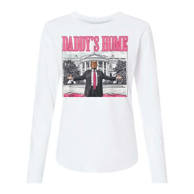 Trump 2024 Take America Back DaddyS Home Trump 2024 Womens Cotton Relaxed Long Sleeve T-Shirt