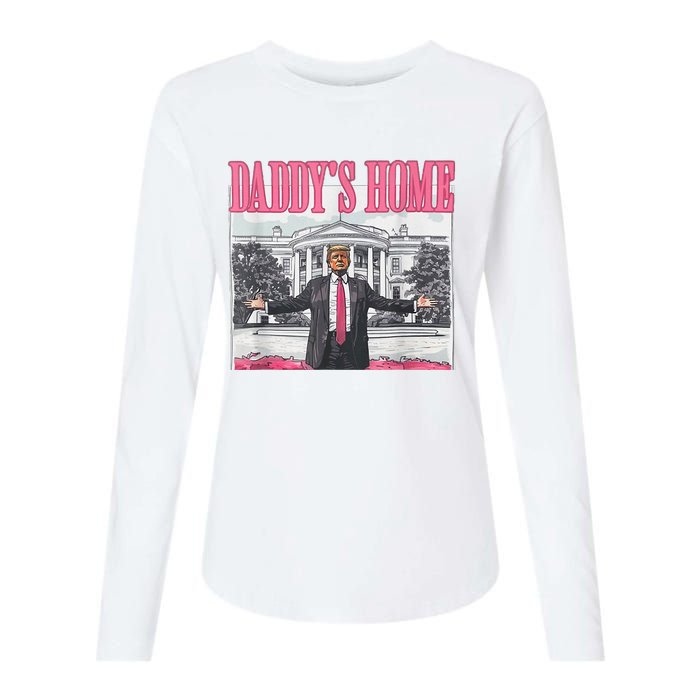 Trump 2024 Take America Back DaddyS Home Trump 2024 Womens Cotton Relaxed Long Sleeve T-Shirt