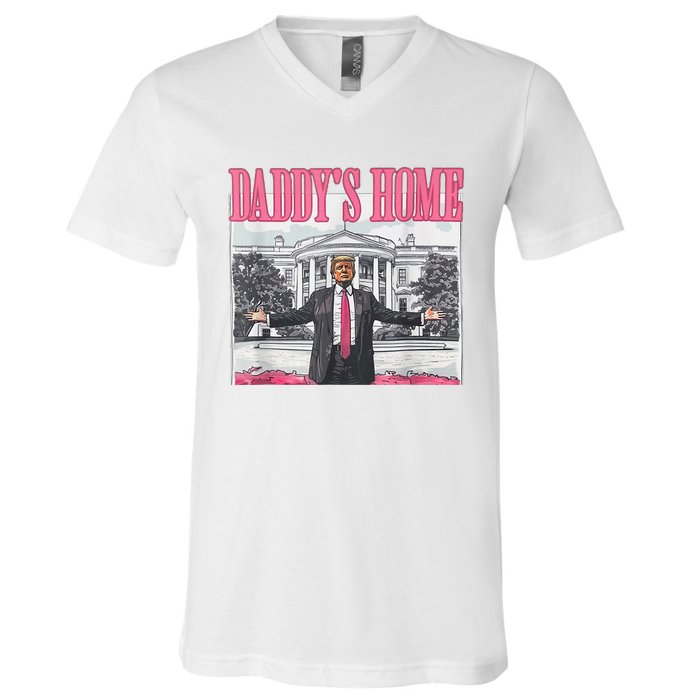 Trump 2024 Take America Back DaddyS Home Trump 2024 V-Neck T-Shirt