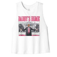 Trump 2024 Take America Back DaddyS Home Trump 2024 Women's Racerback Cropped Tank