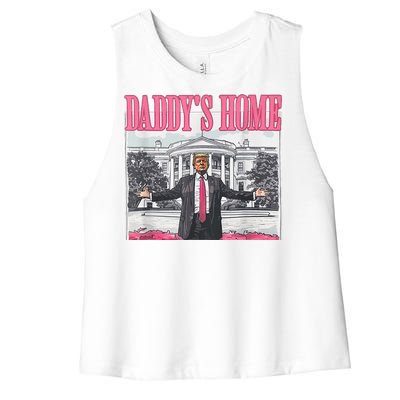 Trump 2024 Take America Back DaddyS Home Trump 2024 Women's Racerback Cropped Tank