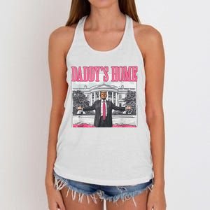 Trump 2024 Take America Back DaddyS Home Trump 2024 Women's Knotted Racerback Tank