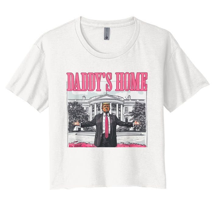 Trump 2024 Take America Back DaddyS Home Trump 2024 Women's Crop Top Tee