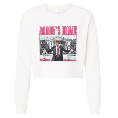 Trump 2024 Take America Back DaddyS Home Trump 2024 Cropped Pullover Crew