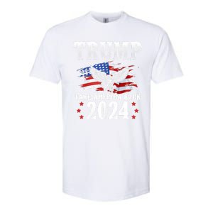 Trump 2024 Take America Back American Flag Trump 2024 Softstyle CVC T-Shirt