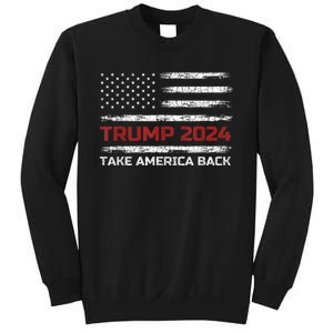 Trump 2024 Take America Back Election Patriotic Flag Sweatshirt