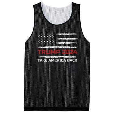 Trump 2024 Take America Back Election Patriotic Flag Mesh Reversible Basketball Jersey Tank